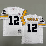 BRADSHAW #12 Men's Pittsburgh Steelers Retro NFL Jersey 钢人