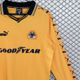 1998/1999 Wolves Home Yellow Retro Long Sleeve Soccer Jersey