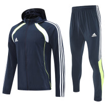 2026/27 AD~ Baby Blue Hoody Zipper Jacket 三条白边