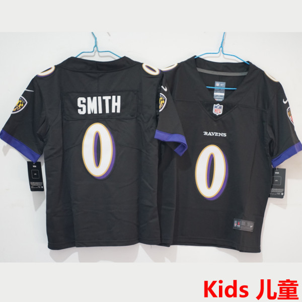 SMITH #0 Baltimore Ravens Kids NFL Jersey 乌鸦
