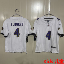 FLOWERS #4 Baltimore Ravens Kids NFL Jersey 乌鸦