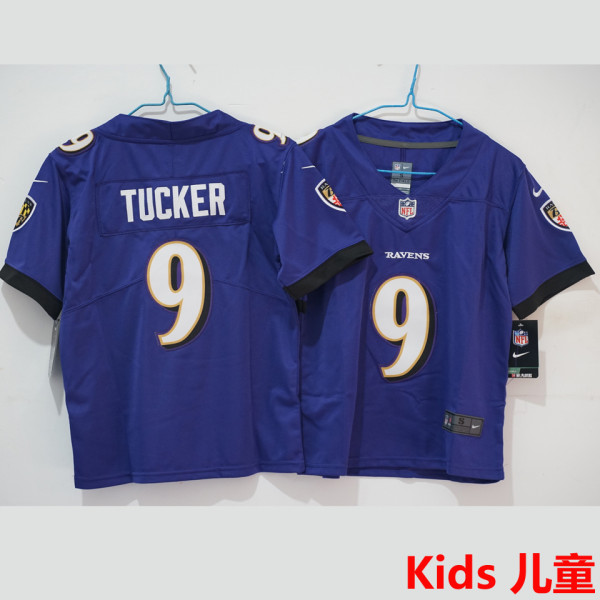 TUCKER #9 Baltimore Ravens Kids NFL Jersey 乌鸦