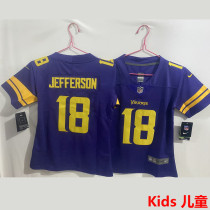 JEFFERSON #18 Minnesota Vikings Kids NFL Jersey 维京人
