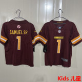 SAMUEL SR #1 Washington Commanders Kids NFL Jersey 指挥官