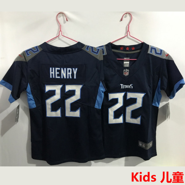HENRY #22 Tennessee Titans Kids NFL Jersey 泰坦