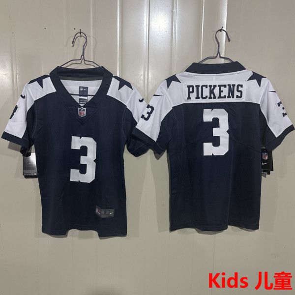 PICKENS #3 Dallas Cowboys Kids NFL Jersey 牛仔