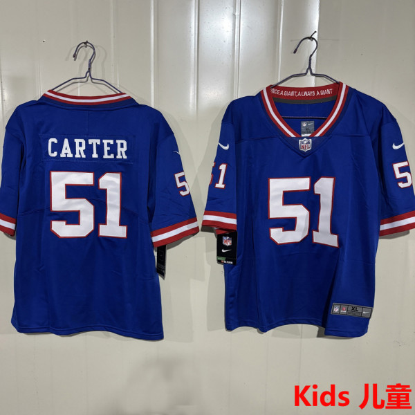 CARTER #51 New York Giants Kids NFL Jersey 巨人