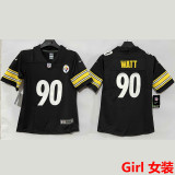 WATT #90 Pittsburgh Steelers Girl NFL Jersey 钢人