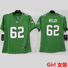KELCE #62 Philadelphia Eagles Girl NFL Jersey 老鹰