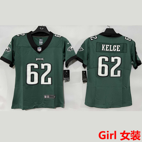 KELCE #62 Philadelphia Eagles Girl NFL Jersey 老鹰