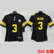 WILSON #3 Pittsburgh Steelers Girl NFL Jersey 钢人