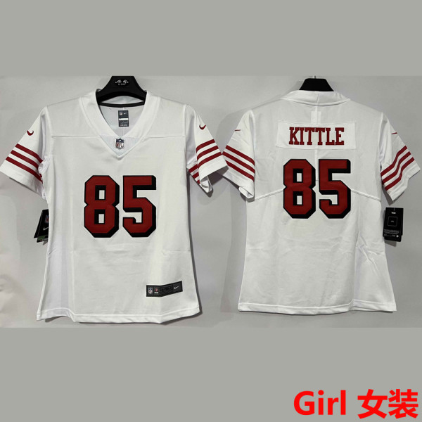 KITTLE #85 San Francisco 49ers Girl NFL Jersey 49人