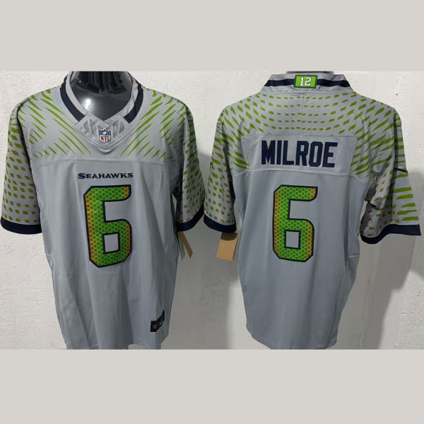 MILROE #6 Men's Seattle Seahawks NFL Jersey 海鹰