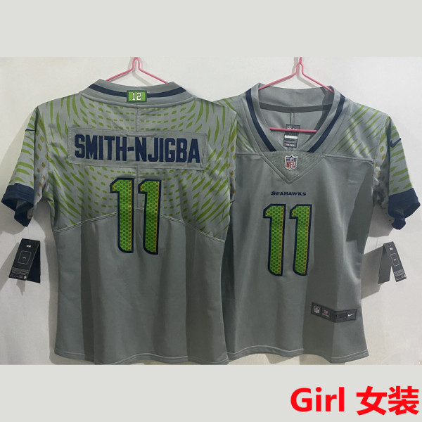 SMITH-NJIGBA #11 Seattle Seahawks Girl NFL Jersey 海鹰