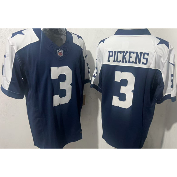 PICKENS #3 Men's Dallas Cowboys NFL Jersey 牛仔   (3代）