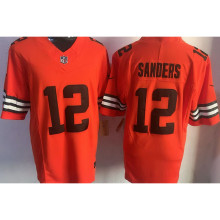 SANDERS #12 Men's Cleveland Browns NFL Jersey 布朗  (3代）