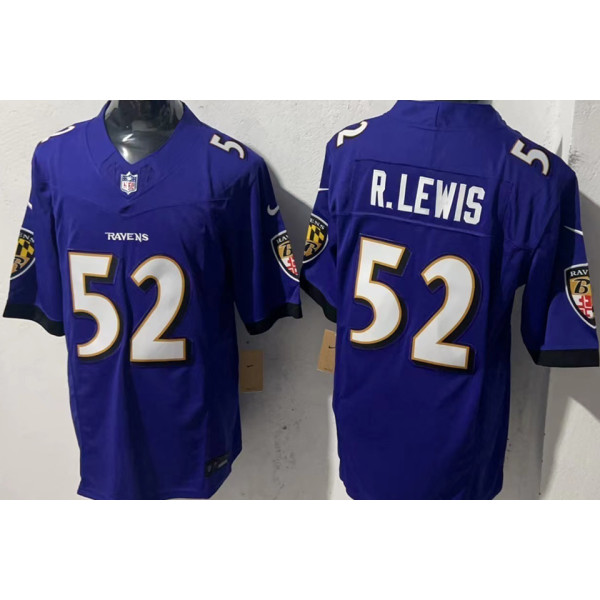 R.LEWIS #52 Men's Baltimore Ravens NFL Jersey 乌鸦  (3代）
