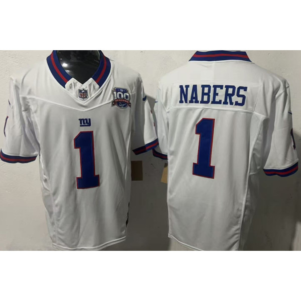 NABERS #1 Men's New York Giants NFL Jersey  巨人   (3代）