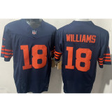 WILLIAMS #18 Men's Chicago Bears NFL Jersey 熊队    (3代）