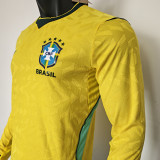 2026/27 Brazil Home Yellow Player Version Long Sleeve Soccer Jersey