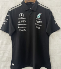 2026 Mercedes AMG Petronas F1 Black POLO Team T-Shirt  有领