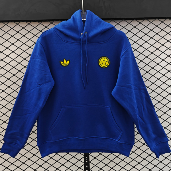 2026/27 Colombia Third Blue Retro Style Hoody 小绣花 黄标