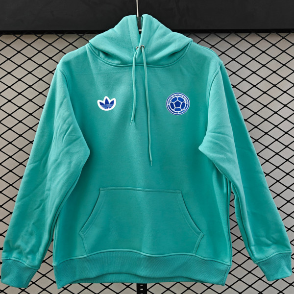 2026/27 Colombia Away Lake Blue Retro Style Hoody 小绣花 蓝标
