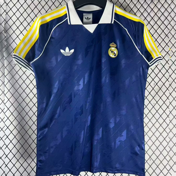 2026/27 RM Special Edition Royal Blue Retro Style Fans Soccer Jersey 黄三边