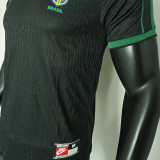 1998 Brazil Black Retro Player Version Soccer Jersey 球员版