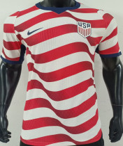 2026/27 U.S Home White And Red Player Version Soccer Jersey 背后是空白