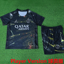 2026 PSG Dark Night Edition Black Player Version Kids Jersey 球员版童装  带星