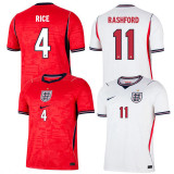2026/27 England Away Red Player Version Long Sleeve Soccer Jersey