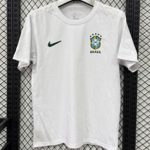 2026/27 Brazil White Casual Pure Cotton T-Shirt