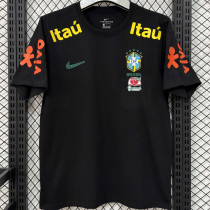 2026/27 Brazil Black Casual Pure Cotton T-Shirt