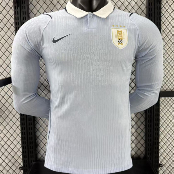 2026/27 Uruguay Home Player Version Long Sleeve Soccer Jersey