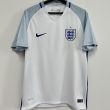 2016 England Home White Retro Soccer Jersey