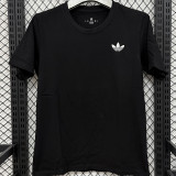 2026/27 AD Black Casual Pure Cotton T-Shirt  T290 三叶草
