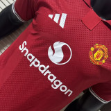 2026/27 M Utd Home Red Player Version Soccer Jersey