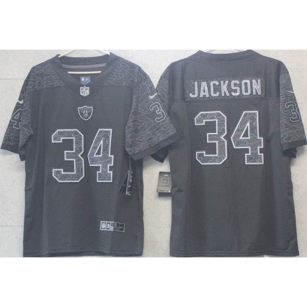JACKSON #34 Men's Las Vegas Raiders NFL Jersey 突袭者