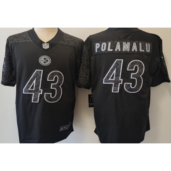 POLAMALU #43 Men's Pittsburgh Steelers NFL Jersey 钢人