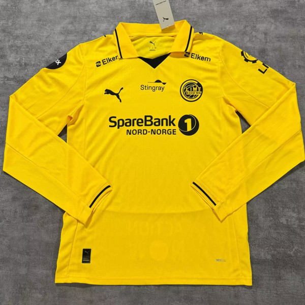 2026/27 Bodo Glimt Home Yellow Fans Long Sleeve Soccer Jersey 博德闪耀