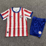 2026/27 Paraguay Home Red White Kids Soccer Jersey