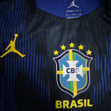 2026/27 Brazil Away Blue Player Version Long Sleeve Soccer Jersey