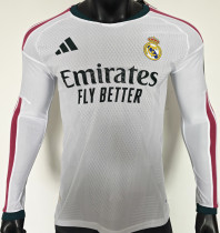 2026/27 RM Home White Player Version Long Sleeve Soccer Jersey