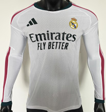 2026/27 RM Home White Player Version Long Sleeve Soccer Jersey