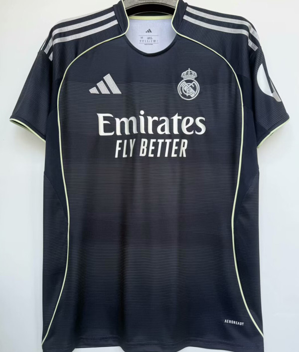2025/26 RM 1:1 Quality Away Black Fans Soccer Jersey