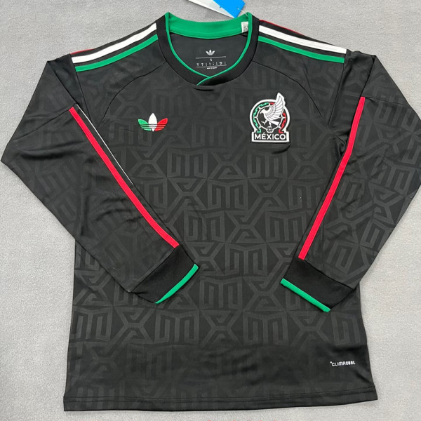 2026/27 Mexico Third Black Fans Long Sleeve Soccer Jersey