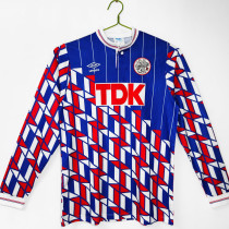 1989/1990 AA Away Retro Long Sleeve Soccer Jersey