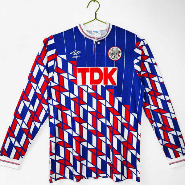1989/1990 AA Away Retro Long Sleeve Soccer Jersey