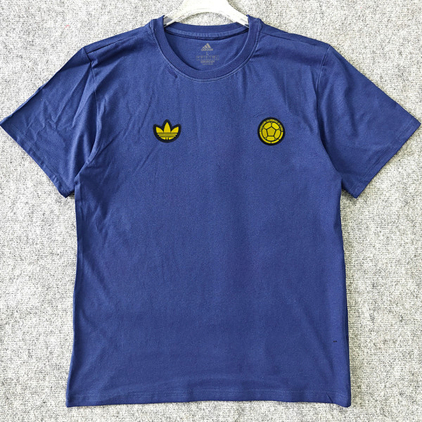 2026/27 Colombia Retro Style Pure Cotton T-Shirt 队微 黄色